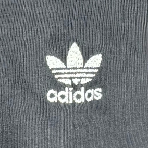 Adidas Originals Kids Cropped Tank Top | Black & White | Size 9/10Y - Picture 6 of 7